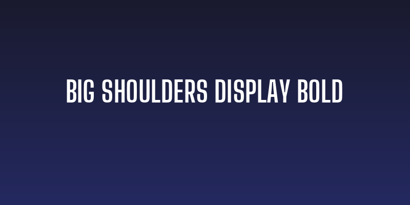 Big Shoulders Display Bold Social Header