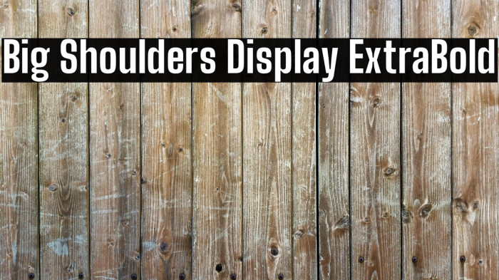 Big Shoulders Display ExtraBold Font examples
