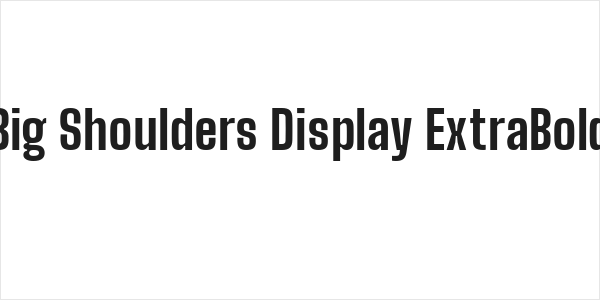 Big Shoulders Display ExtraBold Logo