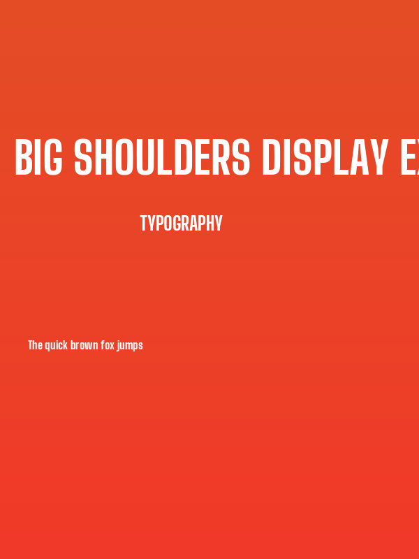 Big Shoulders Display ExtraBold Poster