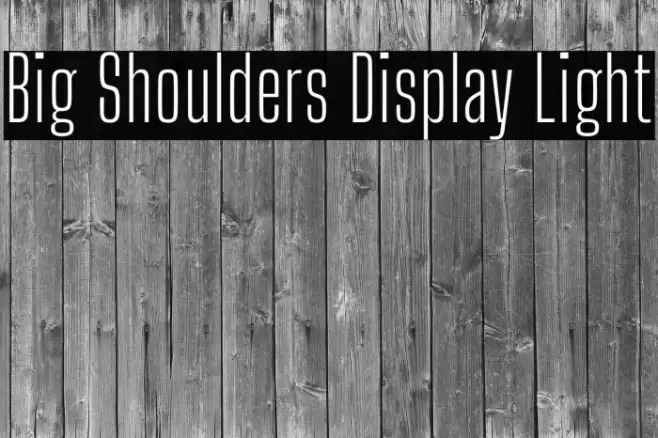 Big Shoulders Display Light Fonte examples