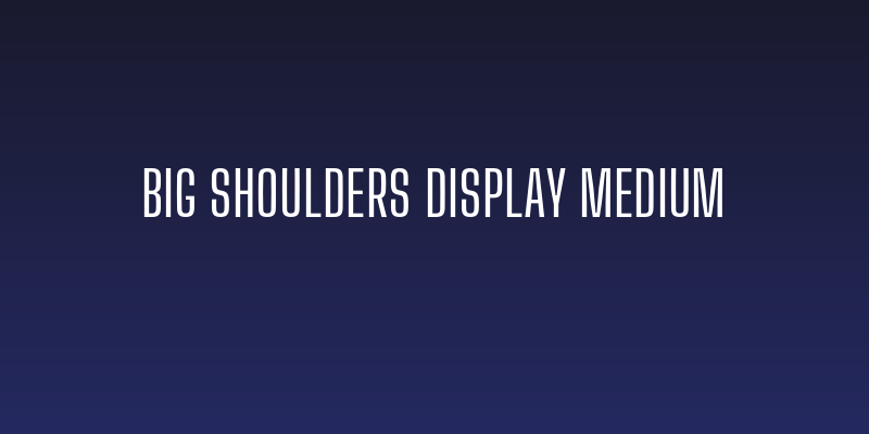 Big Shoulders Display Medium Social Header
