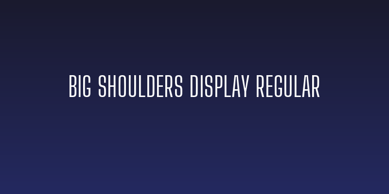 Big Shoulders Display Regular Social Header