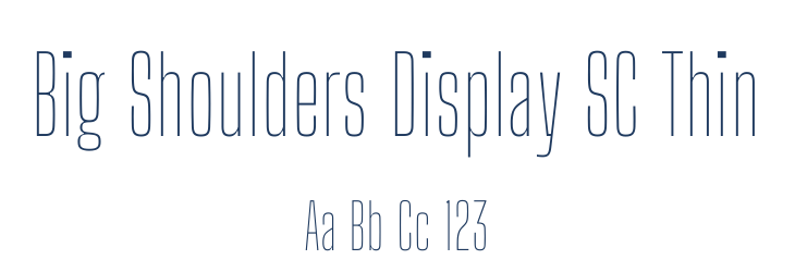 Big Shoulders Display SC Thin Font Preview