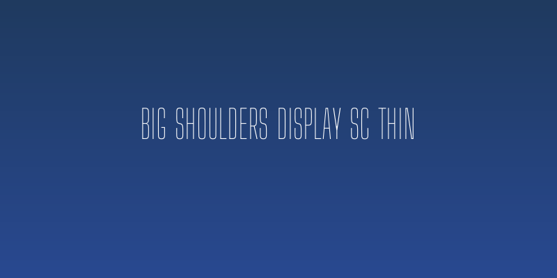 Big Shoulders Display SC Thin Social Header