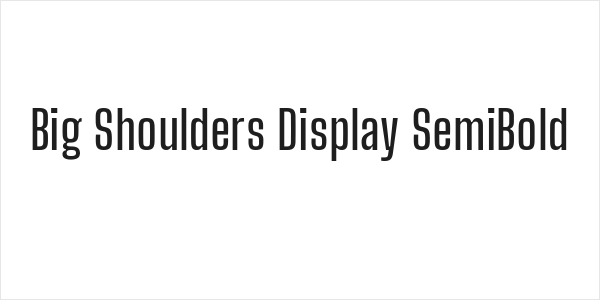 Big Shoulders Display SemiBold Logo