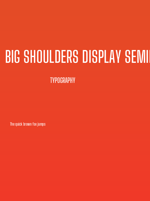 Big Shoulders Display SemiBold Poster
