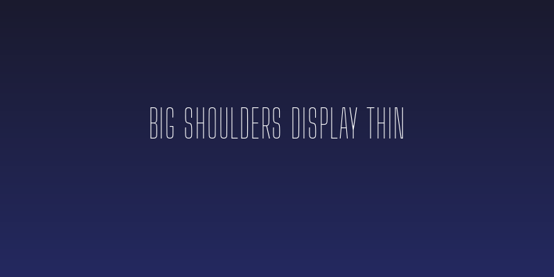 Big Shoulders Display Thin Social Header