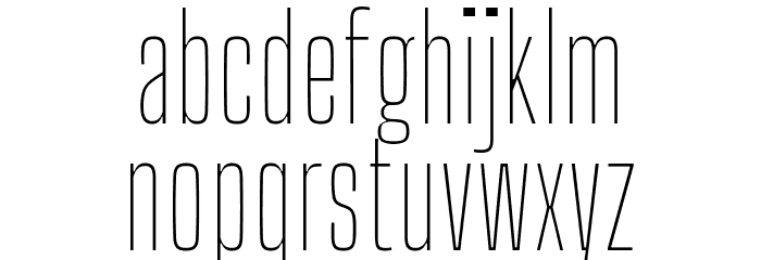 Big Shoulders Display Thin Font LOWERCASE