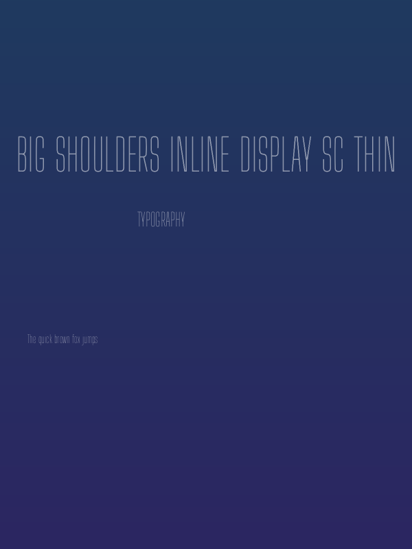Big Shoulders Inline Display SC Thin Poster