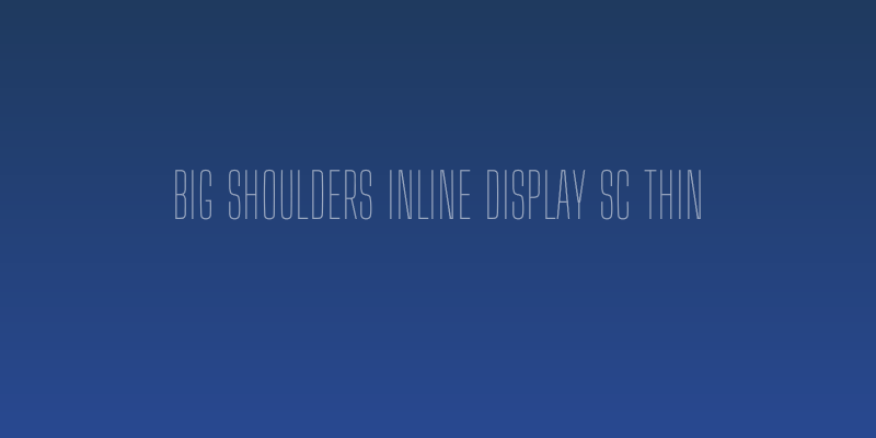 Big Shoulders Inline Display SC Thin Social Header