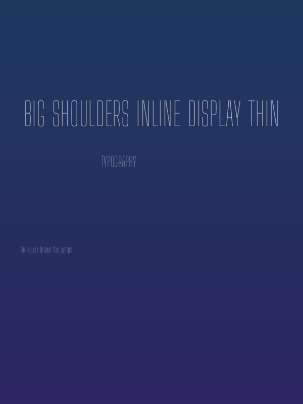 Big Shoulders Inline Display Thin Poster