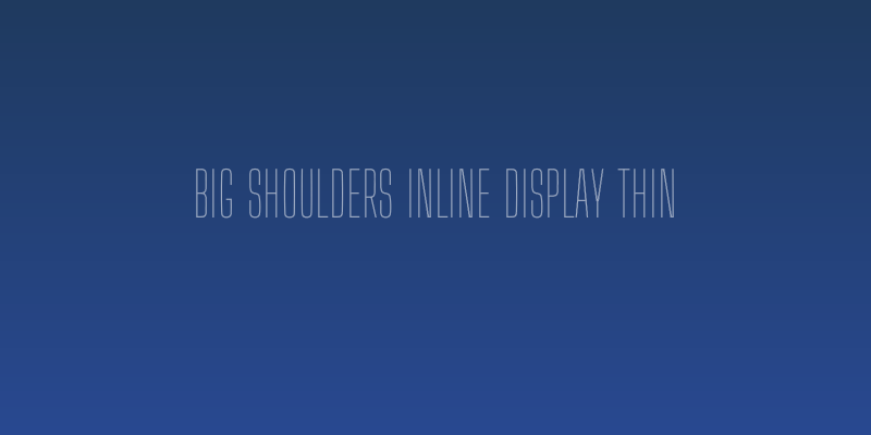 Big Shoulders Inline Display Thin Social Header