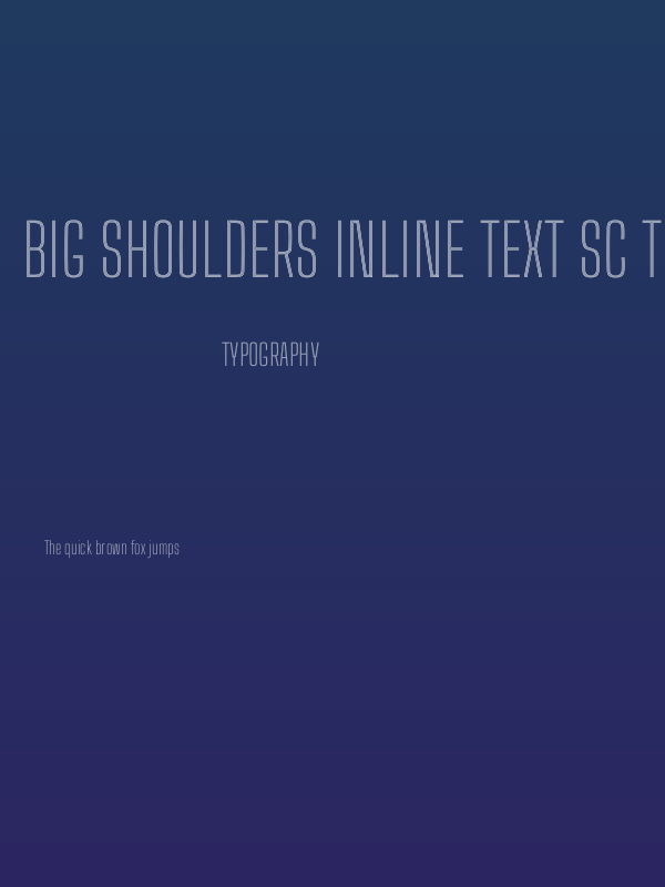 Big Shoulders Inline Text SC Thin Poster