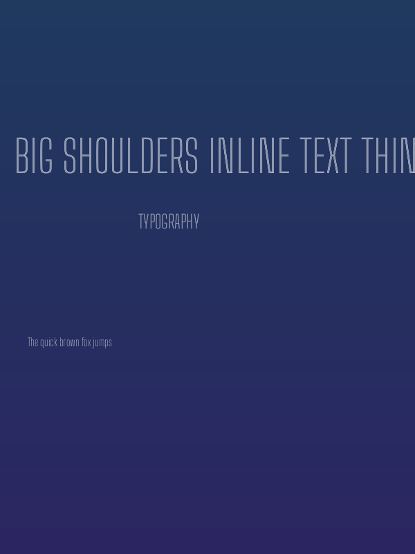 Big Shoulders Inline Text Thin Poster