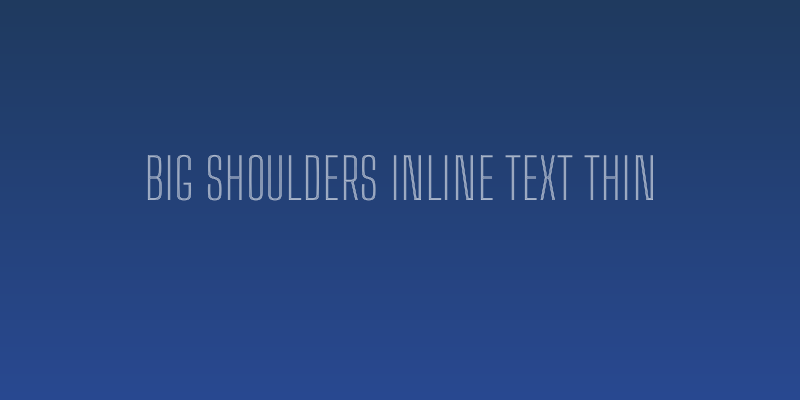 Big Shoulders Inline Text Thin Social Header