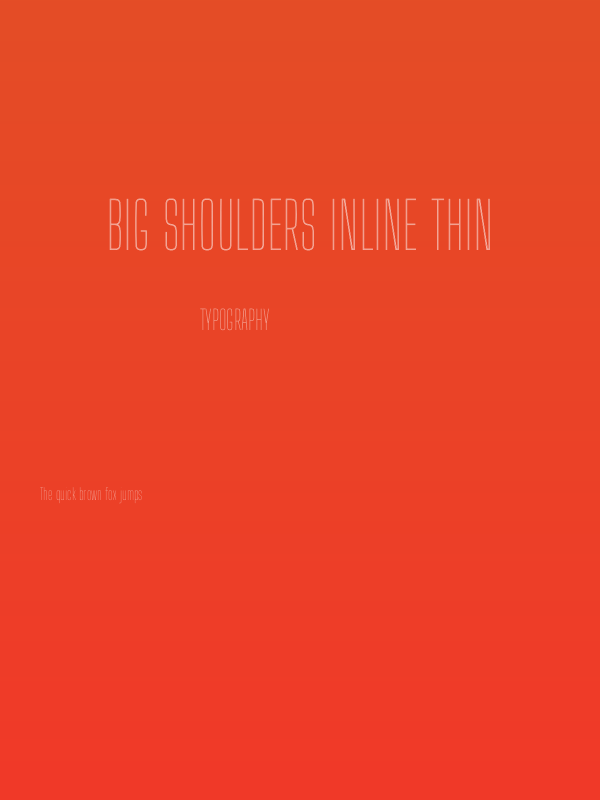 Big Shoulders Inline Thin Poster