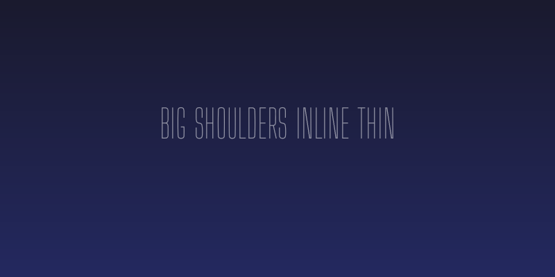Big Shoulders Inline Thin Social Header