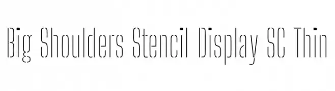 Big Shoulders Stencil Display SC Thin خط
