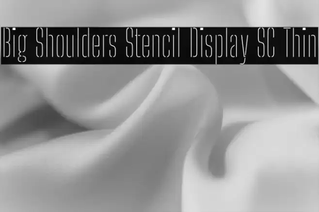 Big Shoulders Stencil Display SC Thin  examples