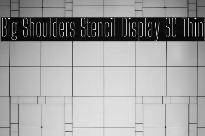 Big Shoulders Stencil Display SC Thin  examples