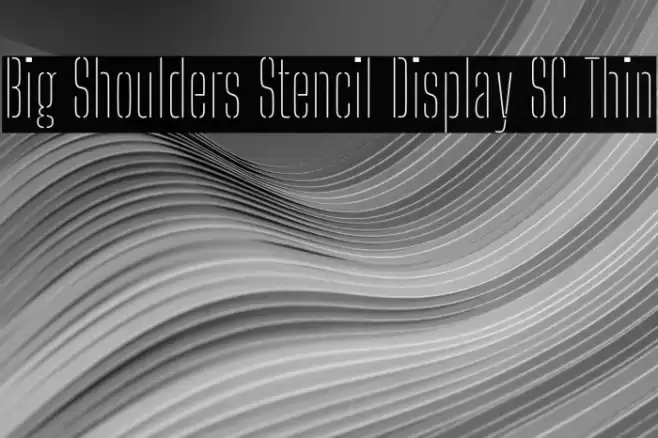Big Shoulders Stencil Display SC Thin  examples