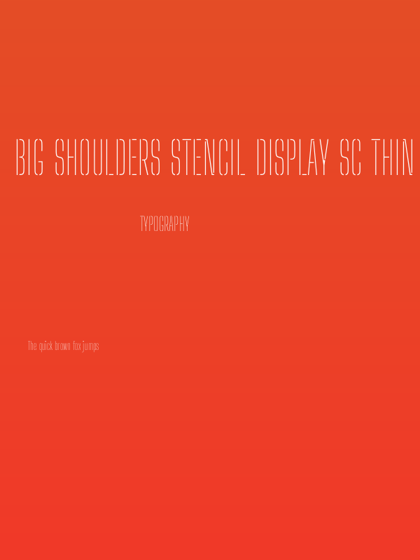 Big Shoulders Stencil Display SC Thin Poster