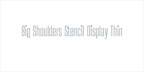 Big Shoulders Stencil Display Thin Logo
