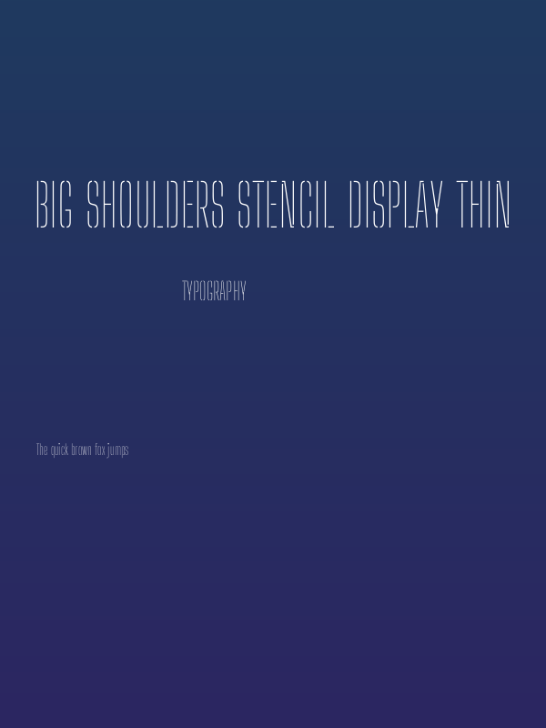 Big Shoulders Stencil Display Thin Poster