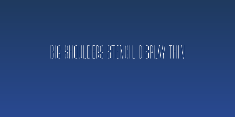 Big Shoulders Stencil Display Thin Social Header