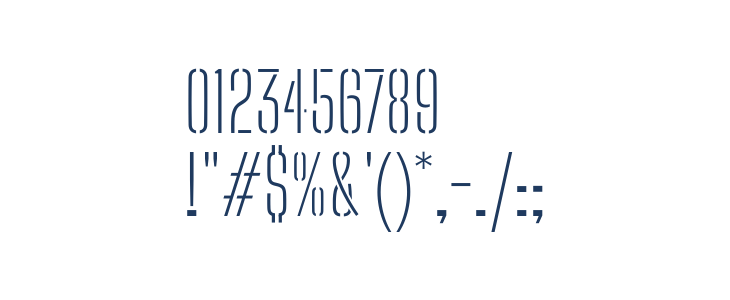 Big Shoulders Stencil Text SC Thin Other Characters