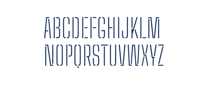 Big Shoulders Stencil Text SC Thin Uppercase