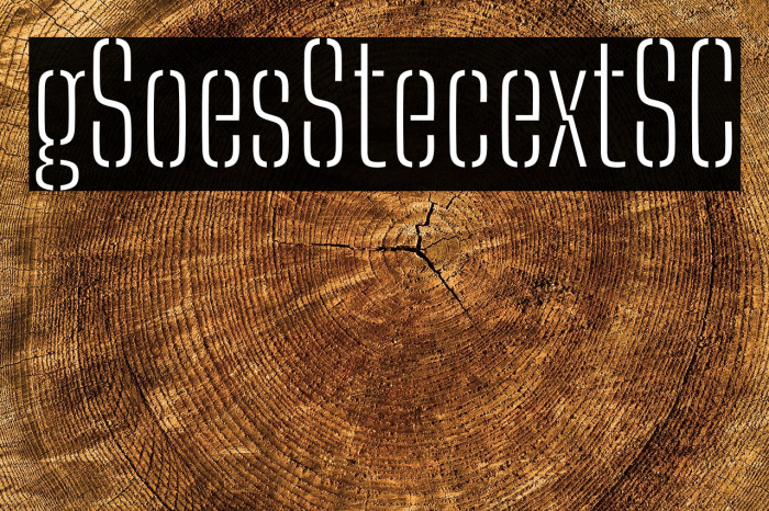 Big Shoulders Stencil Text SC Thin Example 2