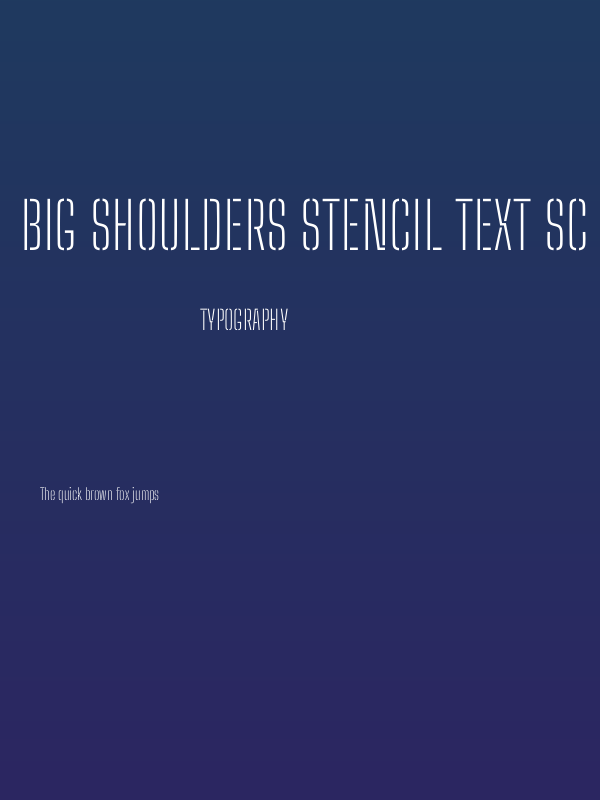 Big Shoulders Stencil Text SC Thin Poster