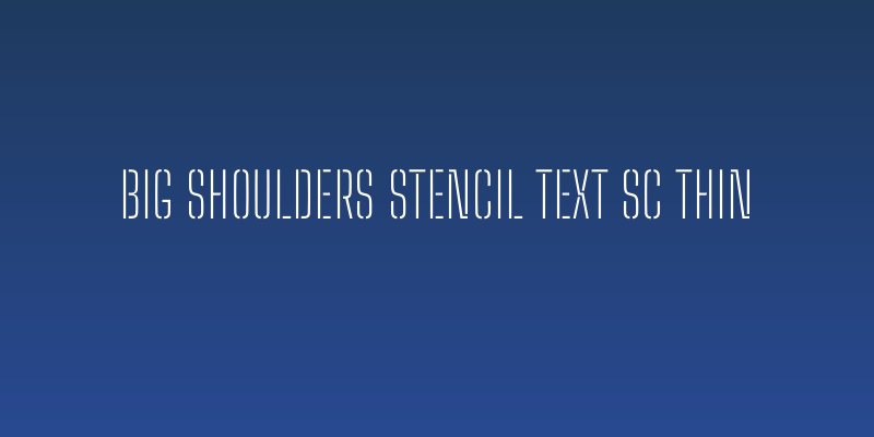 Big Shoulders Stencil Text SC Thin Social Header