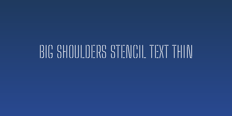 Big Shoulders Stencil Text Thin Social Header