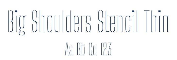 Big Shoulders Stencil Thin Font Preview
