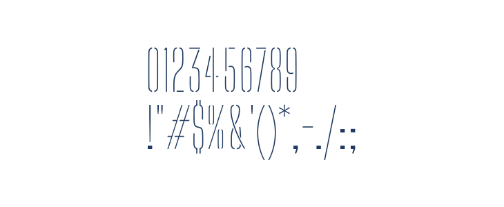 Big Shoulders Stencil Thin Other Characters