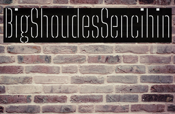 Big Shoulders Stencil Thin Example 1