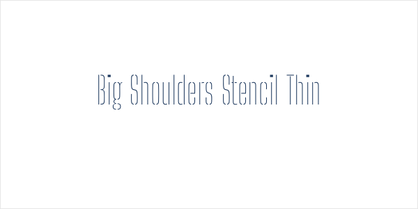 Big Shoulders Stencil Thin Logo
