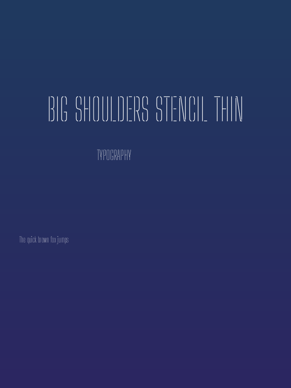 Big Shoulders Stencil Thin Poster