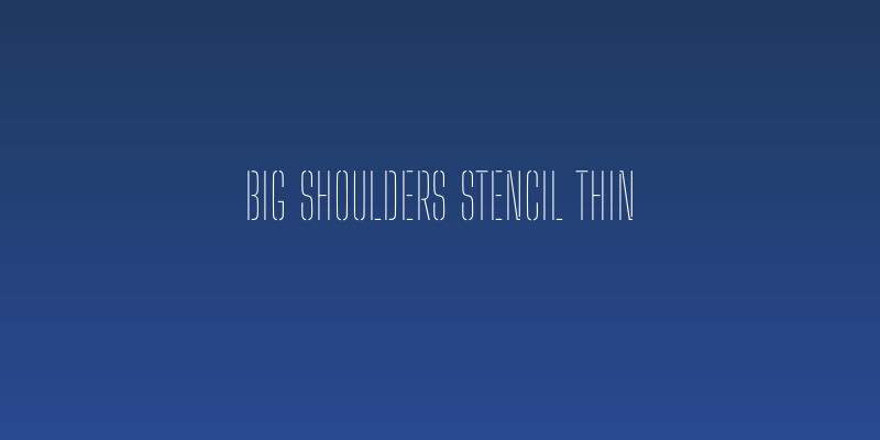 Big Shoulders Stencil Thin Social Header