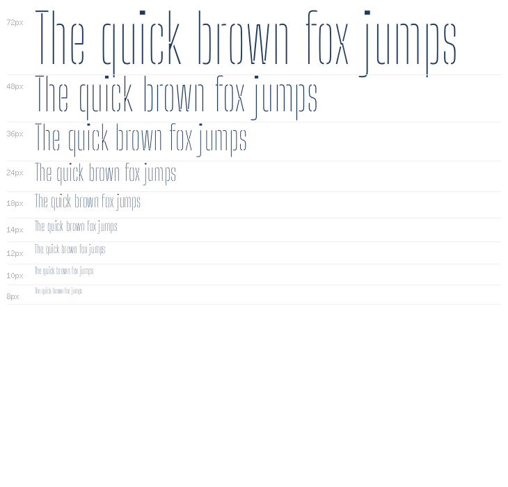 Big Shoulders Stencil Thin Waterfall