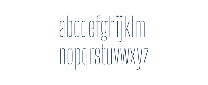 Big Shoulders Stencil Thin Lowercase