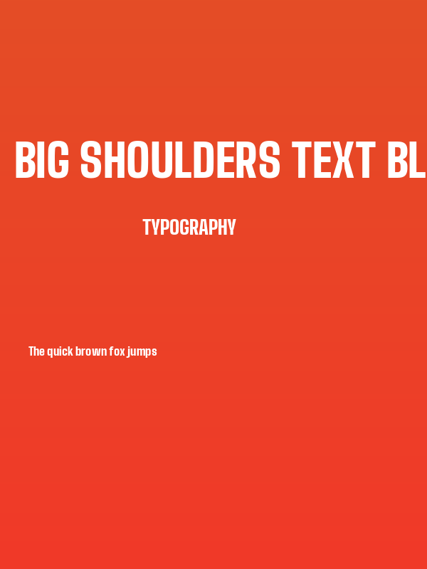 Big Shoulders Text Black Poster