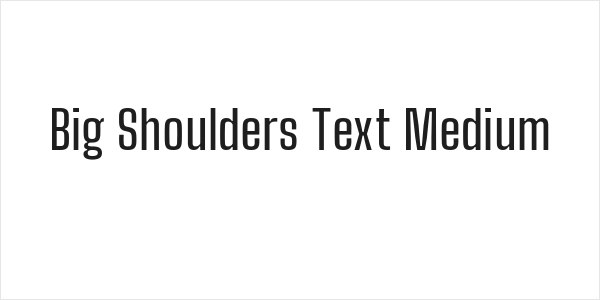 Big Shoulders Text Medium Logo