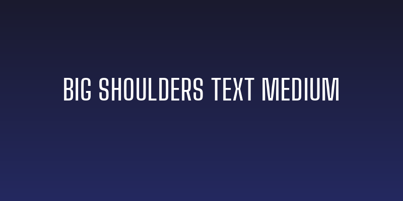Big Shoulders Text Medium Social Header