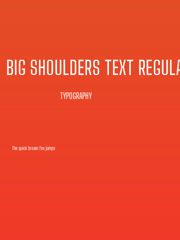 Big Shoulders Text Regular Poster