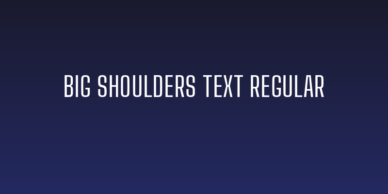 Big Shoulders Text Regular Social Header