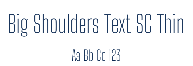 Big Shoulders Text SC Thin Font Preview